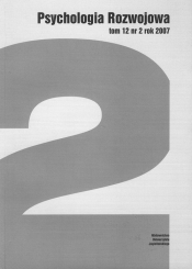 Psychologia rozwoju Tom 12 Nr 2 rok 2007 - <br />