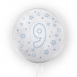 Balon Tuban 45cm cyfra 9 - Gwiazdki, niebieski (TB 3642)