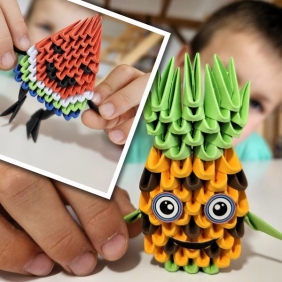 Origami 3D - Zestaw 5 owoców