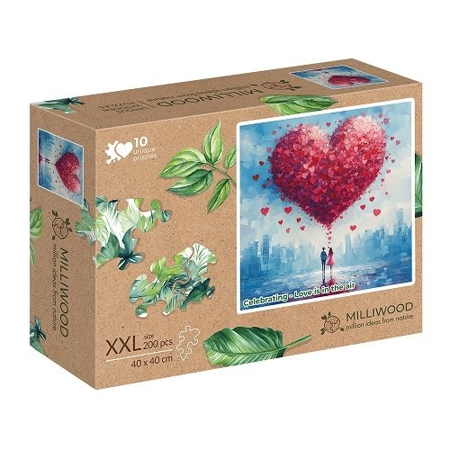 Drewniane puzzle - Milliwood - Milość wisi w powietrzu / Celebrating - Love is in the air