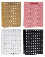 Torebka ozdobna 26x32x10cm hot-stamp mix ROZETTE