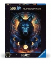Ravensburger, Puzzle 500: Wilki i księżyce (świecące w ciemności) (12000442)