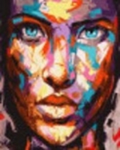 Malowanie po numerach Kolorowy twarz (40 x 50 cm)