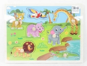 Puzzle drewniane z pinezkami 30x23 cm