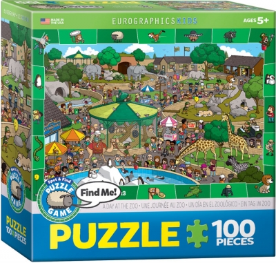 Puzzle 100 GAME FINE ME A Day in the ZOO 6100-0542