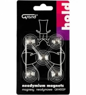 Grand, Magnesy neodymowe z uchwytem 12mm GR-N512P, 5szt (130-1965)