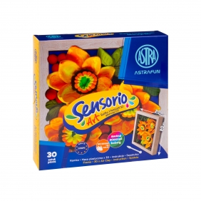 Zestaw lekkiej masy plastycznej Sensorio Art z ramką Astrafun Słoneczniki - 30 kol.