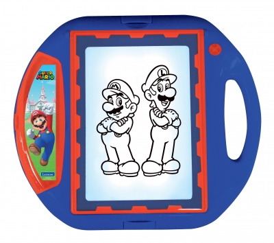<img src='https://webimage.pl/pics/426/1/d3380743091426.jpg' style='height:440px' /> Projektor rysunkowy Super Mario z szablonami i stemplami CR310NI