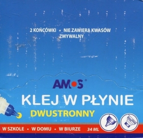 Klej w płynie dwustronny 34 ml AMOS 12 sztuk