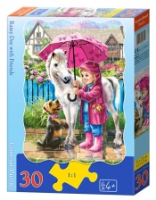 Puzzle konturowe 30: Rainy Day with Friends (03426)