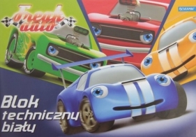 Blok techniczny A4 10 kartek biały z szablonem