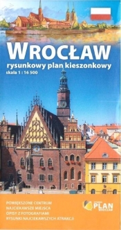 Plan kieszonkowy rys.-Wrocław 1:16 500 w.2019 - Praca zbiorowa