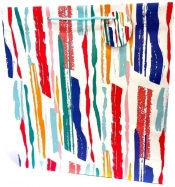 Torebka ozdobna matowa 35x37x12cm Paski