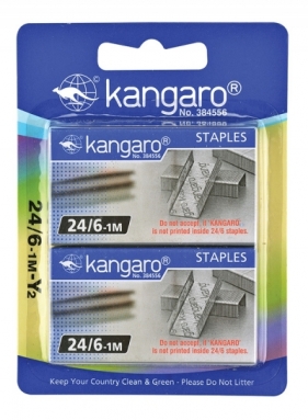 Zszywki No.24/6 Kanagro 2x1000 sztuk blister
