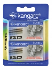 Zszywki No.24/6 Kanagro 2x1000 sztuk blister