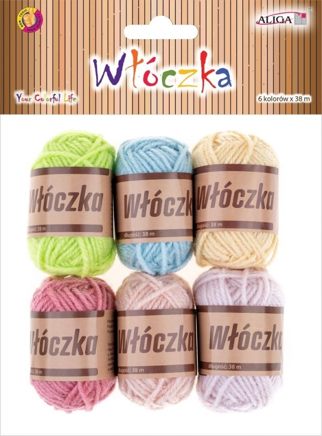 Włóczka 6 szt MIX