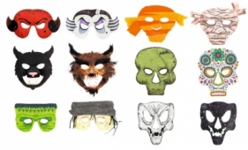 Maski dla dzieci potwory 6 modeli do malowania 23239