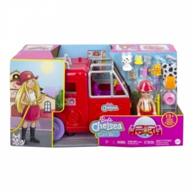 Lalka Barbie Chelsea Wóz strażacki Zestaw (HCK73)