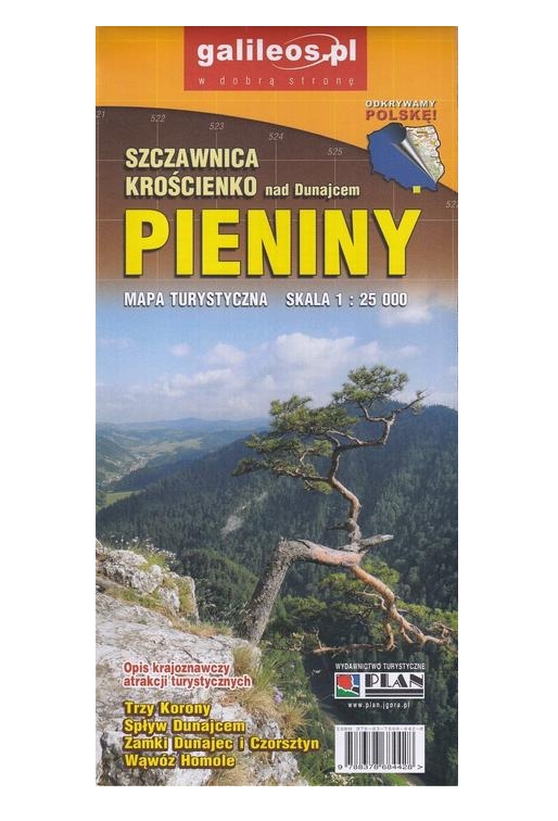 Mapa turystyczna. Pieniny 1:25 000