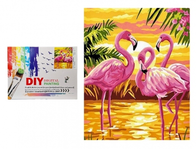 <img src='https://webimage.pl/pics/428/7/d5902496207428U1366.jpg' style='height:440px' /> Malowanie po numerach Flamingi