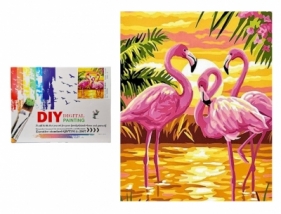 Malowanie po numerach Flamingi