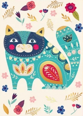 Karnet mini B8 Kot turkus