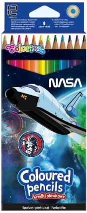 Kredki ołówkowe trójkątne Colorino NASA 12 kolorów