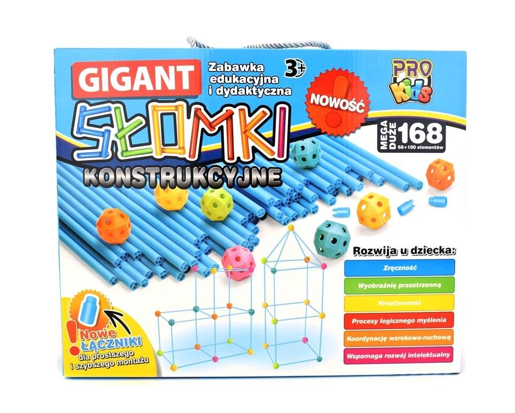 Pro Kids, Słomki konstrukcyjne Gigant 168 elementów (02429)
