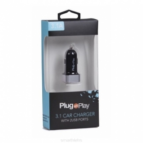Ładowarka samochodowa PLUG & PLAY 3,1A 2*usb