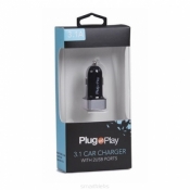 Ładowarka samochodowa PLUG & PLAY 3,1A 2*usb