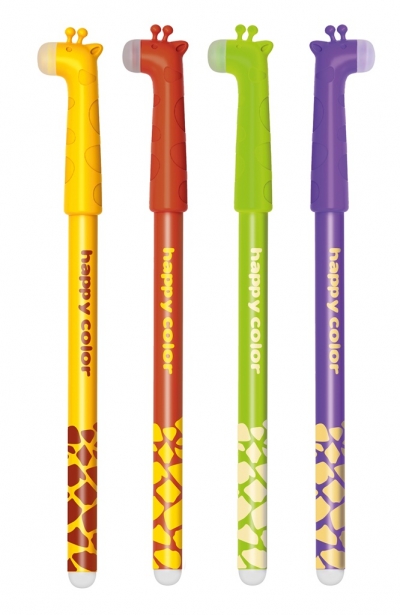 Długopis usuwalny 0,5mm Happy Color żyrafa (AKPB7371-3)