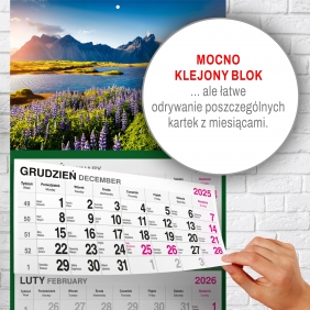 Kalendarz 2026 Trójdzielny - Góry
