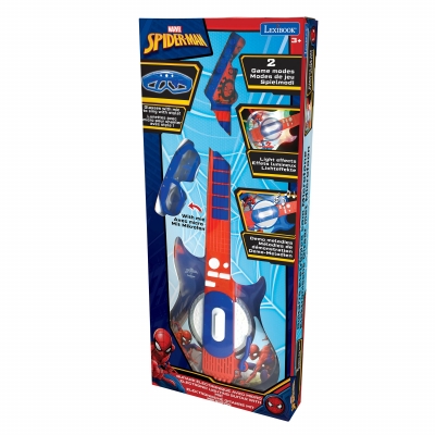 <img src='https://webimage.pl/pics/429/7/d3380743087429.jpg' style='height:440px' /> Gitara elektroniczna Spider-Man z okularami i mikrofonem K260SP