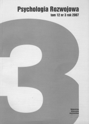 Psychologia rozwoju Tom 12 Nr 3 rok 2007 - <br />