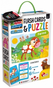 Zabawa i edukacja - Puzzle dziecięce i flashcards - Farma (304-PL72699)