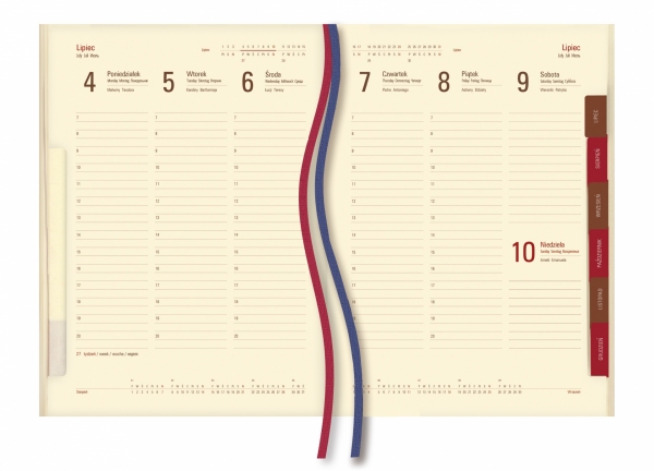 Kalendarz Mecenas 2022, tygodniowy A4 (T-253k-52) 