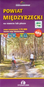 Powiat Międzyrzecki mapa turystyczna 1:75 000