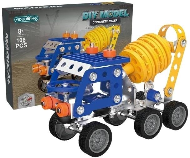 Klocki konstrukcyjne metalowe 106el