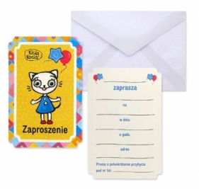 Zaproszenie Kicia Kocia 6szt