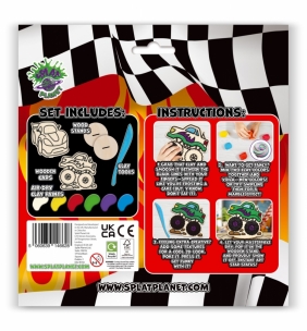 Zestaw do kolorowania plasteliną na drewnie - auta