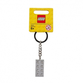 LEGO Srebrny klocek 2x4 brelok (851406)