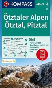 Otztaler Alpen, Otztal, Pitztal 1:50 000 Kompass - Praca zbiorowa
