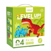 Level up! Zestaw dziecięcych puzzli dla zaawansowanych - Dinozaury