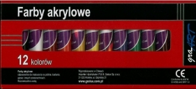 Farby akrylowe 12 kolorów x 12ml GRAART