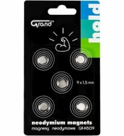 Grand, Magnesy neodymowe 9mm GR-N509, 5szt (130-1967)