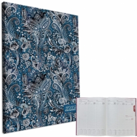 Kalendarz 2026 A4 tygodniowy Ornament Blue
