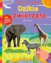 Dzikie zwierzęta Książeczka z naklejkami - <br />