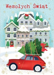 Karnet B6 - Auto z choinką