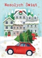Karnet B6 - Auto z choinką