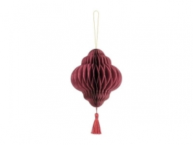 Bombka papierowa honeycomb Latarnia bordo 13,2x15